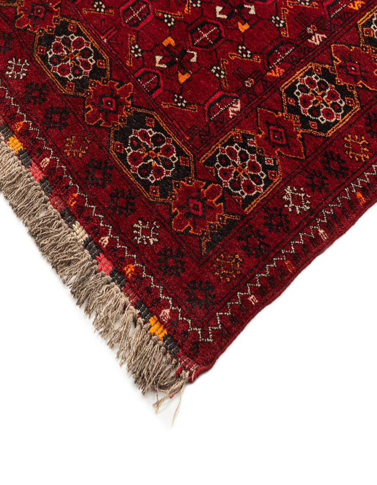 Detail image of  3' 4 x 6' 3  Hand Knotted Afghan Akhche Wool Rug