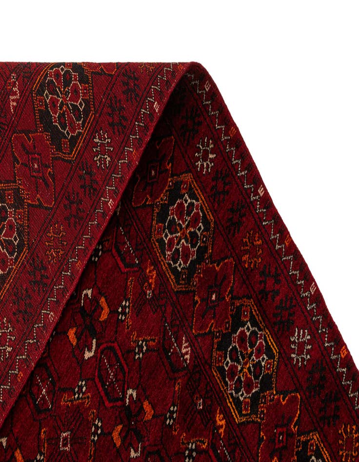 Detail image of  3' 4 x 6' 3  Hand Knotted Afghan Akhche Wool Rug