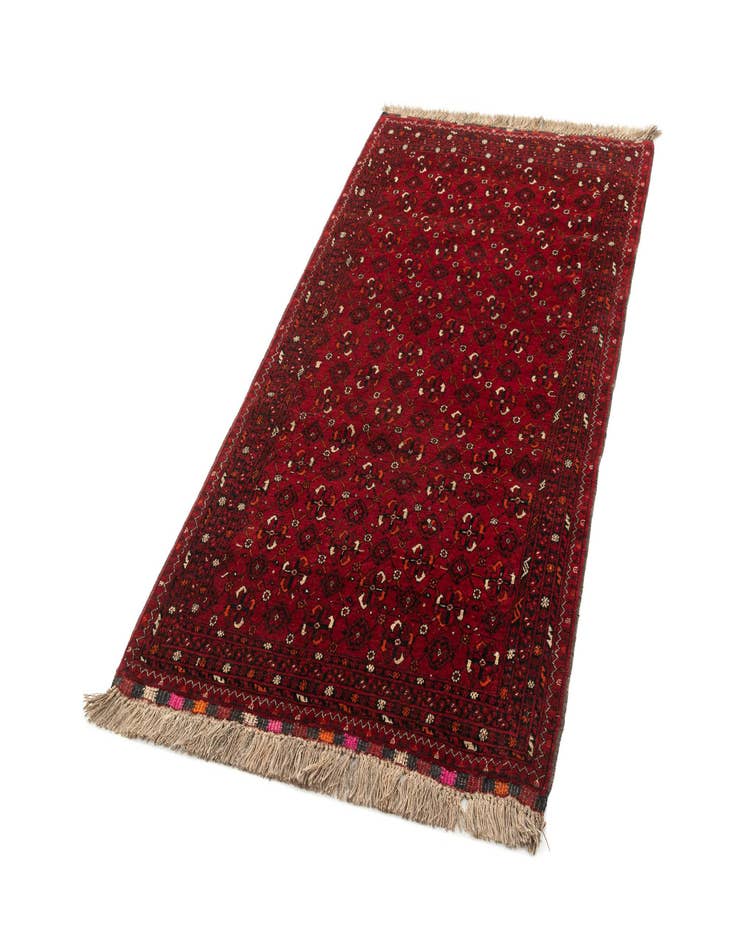 Detail image of  3' 5 x 6' 6  Hand Knotted Afghan Akhche Wool Rug