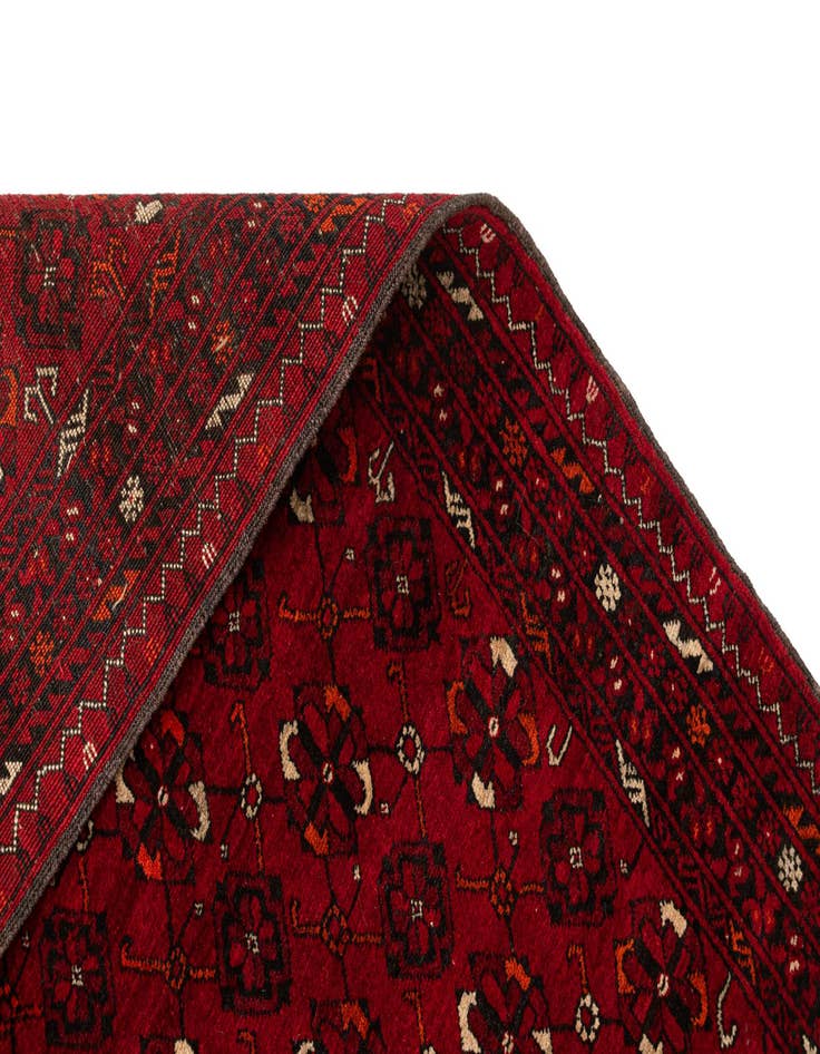 Detail image of  3' 5 x 6' 6  Hand Knotted Afghan Akhche Wool Rug