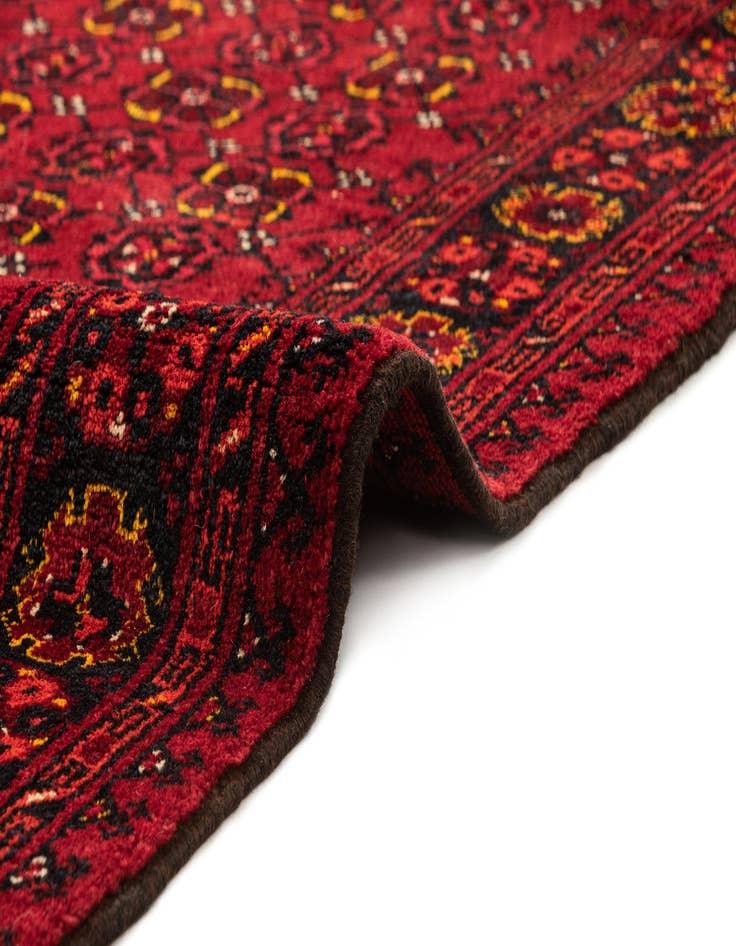 Detail image of  3' 6 x 5' 10  Hand Knotted Afghan Akhche Wool Rug