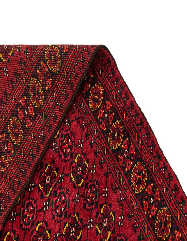 Detail image of  3' 6 x 5' 10  Hand Knotted Afghan Akhche Wool Rug