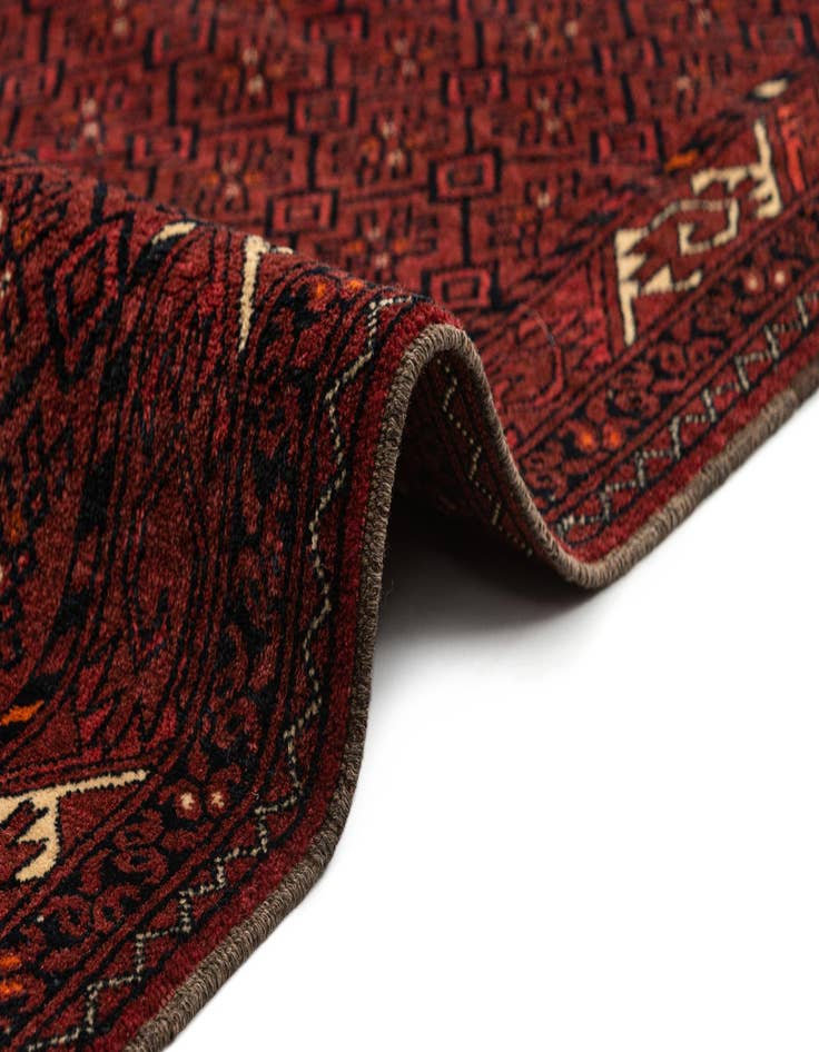 Detail image of  3' 8 x 5' 8  Hand Knotted Afghan Akhche Wool Rug