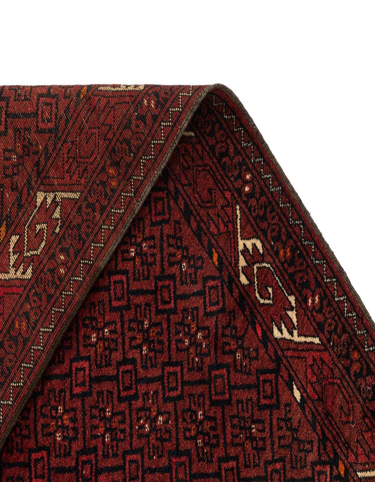 Detail image of  3' 8 x 5' 8  Hand Knotted Afghan Akhche Wool Rug