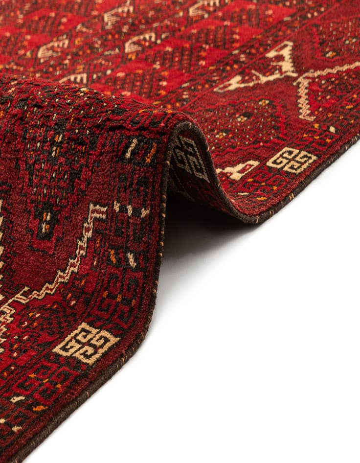 Detail image of  5' x 8' 5  Hand Knotted Afghan Akhche Wool Rug