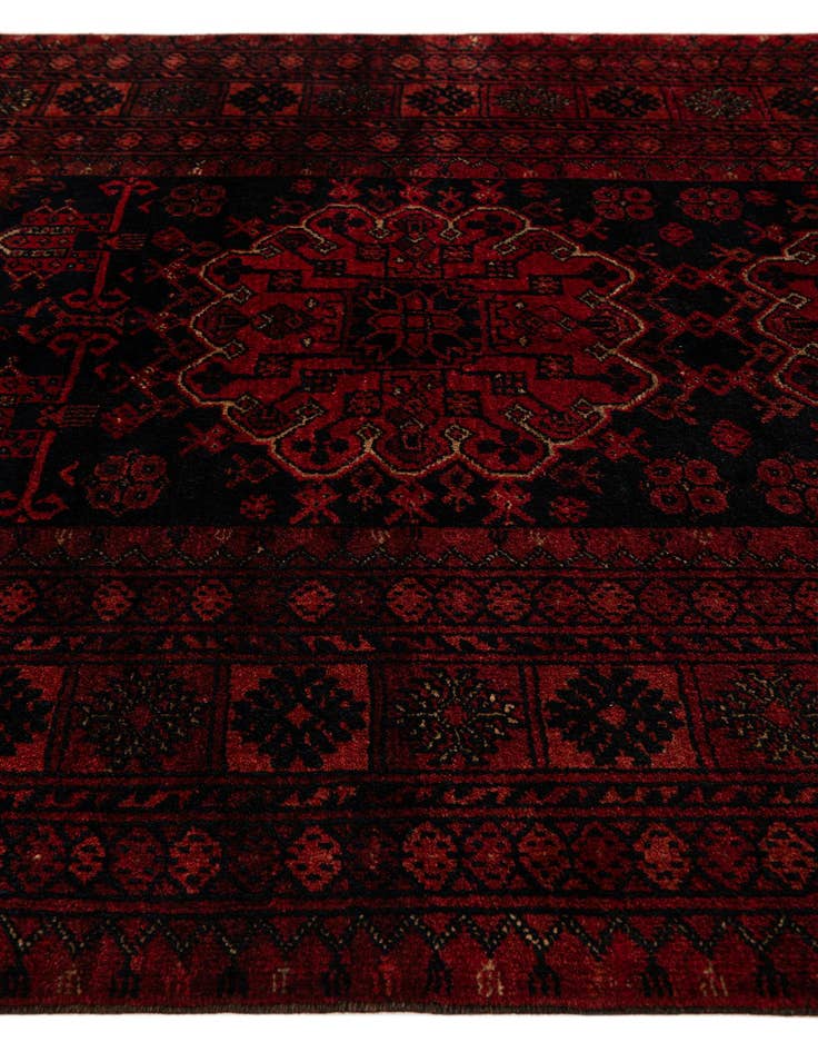 Detail image of  4' 4 x 6'  Hand Knotted Afghan Akhche Wool Rug