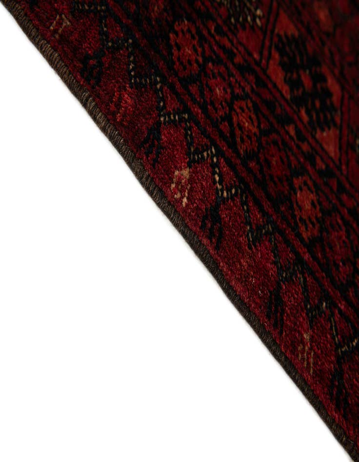 Detail image of  4' 4 x 6'  Hand Knotted Afghan Akhche Wool Rug