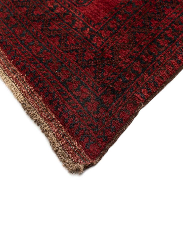 Detail image of  5' x 8'  Hand Knotted Afghan Akhche Wool Rug