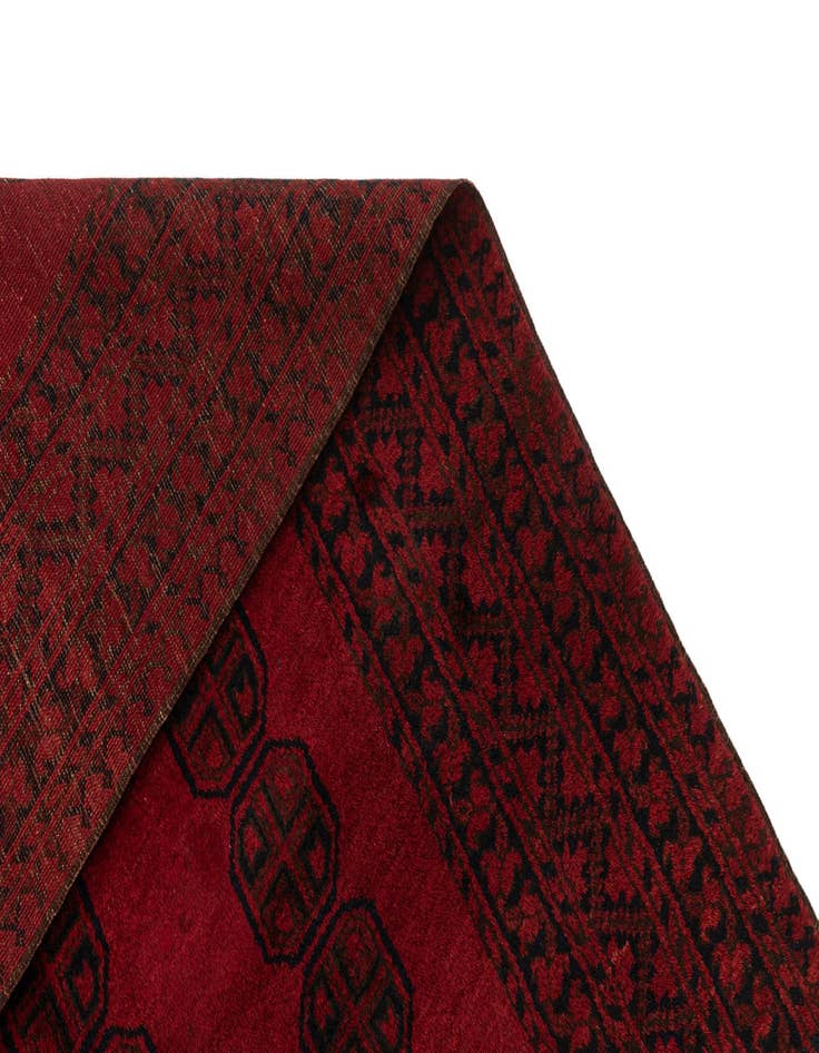 Detail image of  5' x 8'  Hand Knotted Afghan Akhche Wool Rug