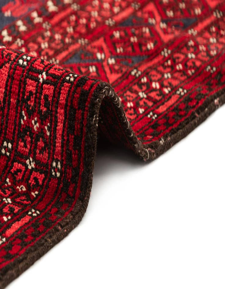 Detail image of  3' 5 x 6' 10  Hand Knotted Afghan Akhche Wool Rug