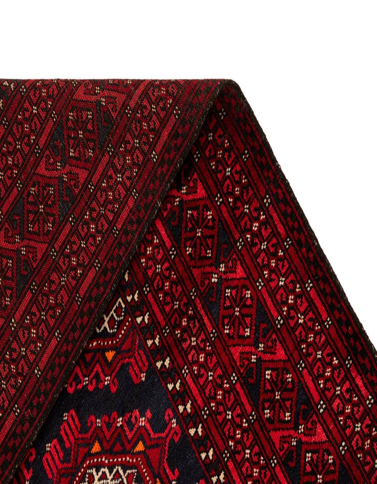 Detail image of  3' 5 x 6' 10  Hand Knotted Afghan Akhche Wool Rug