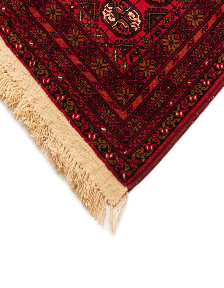 Detail image of  3' 5 x 6' 7  Hand Knotted Afghan Akhche Wool Rug