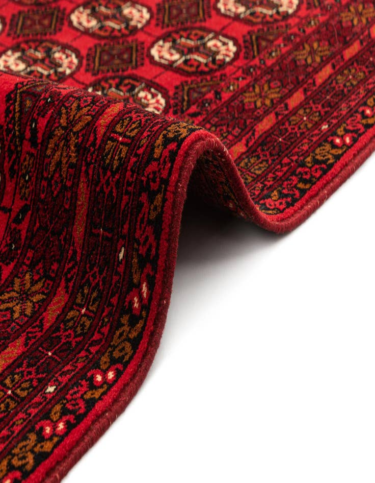 Detail image of  3' 5 x 6' 7  Hand Knotted Afghan Akhche Wool Rug