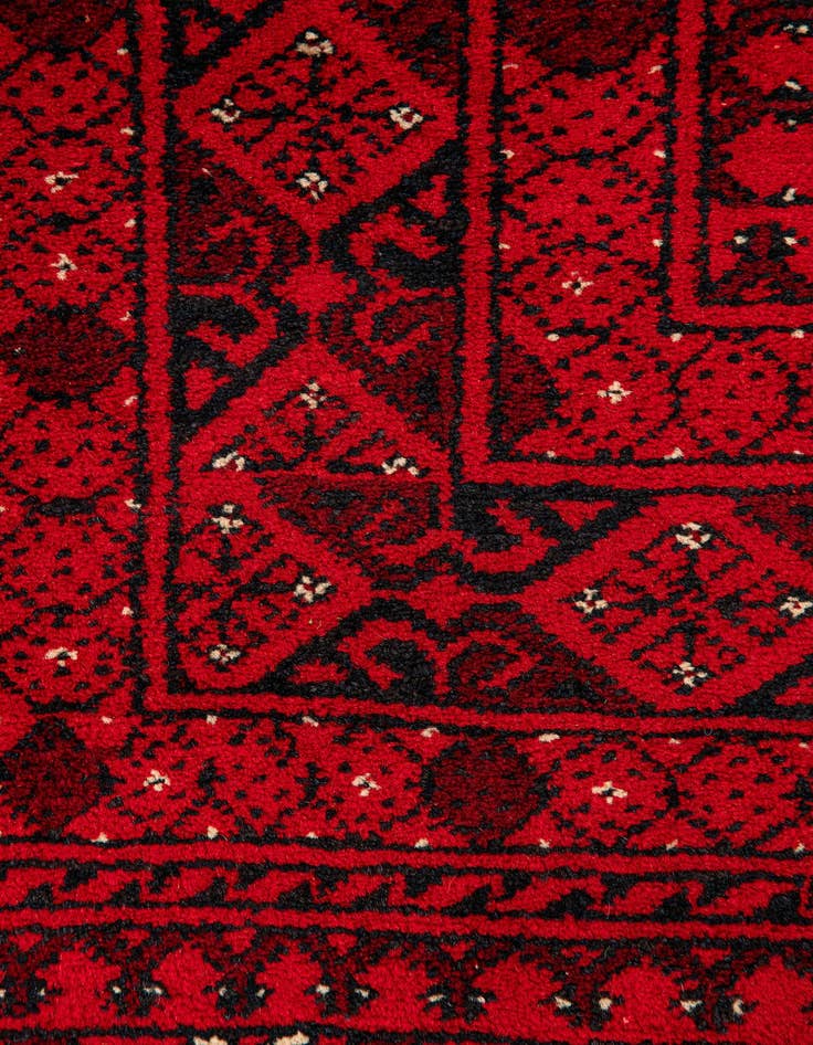 Detail image of  3' 4 x 6' 6  Hand Knotted Afghan Akhche Wool Rug