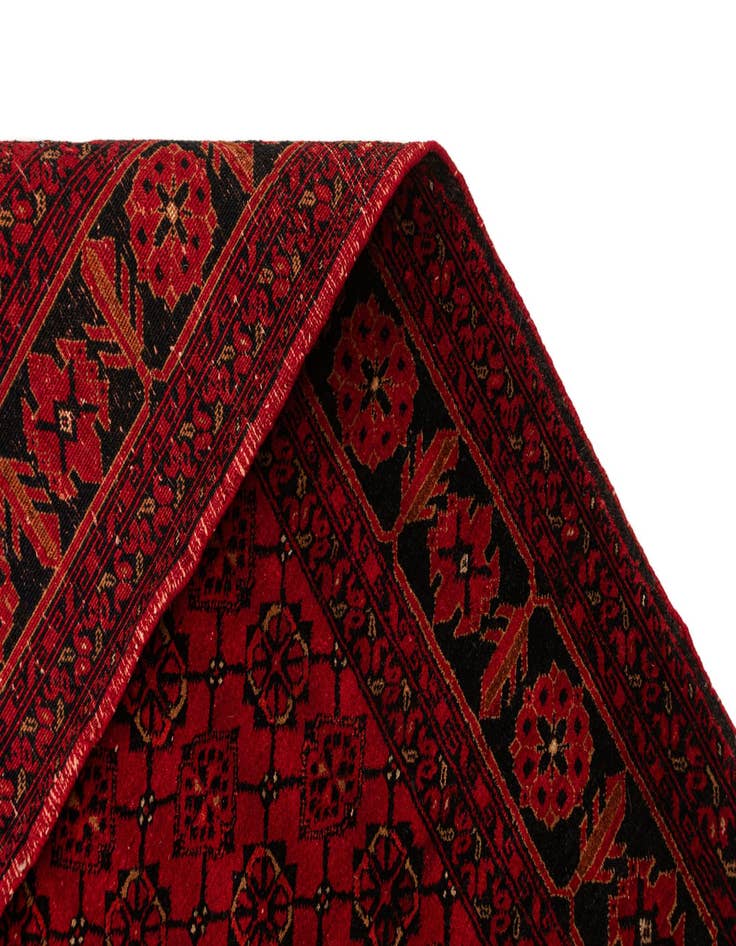 Detail image of  3' 5 x 6' 3  Hand Knotted Afghan Akhche Oriental Wool Rug