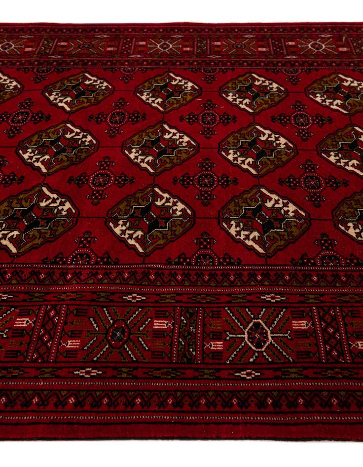 Detail image of  4' 3 x 6' 6  Hand Knotted Afghan Akhche Wool Rug