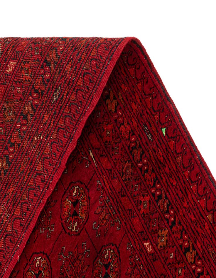 Detail image of  4' x 6'  Hand Knotted Afghan Akhche Wool Rug