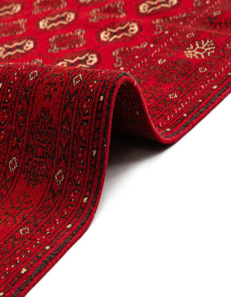 Detail image of  4' x 6' 6  Hand Knotted Afghan Akhche Wool Rug