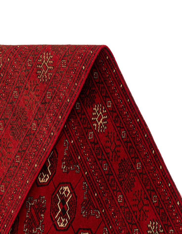 Detail image of  4' x 6' 6  Hand Knotted Afghan Akhche Wool Rug