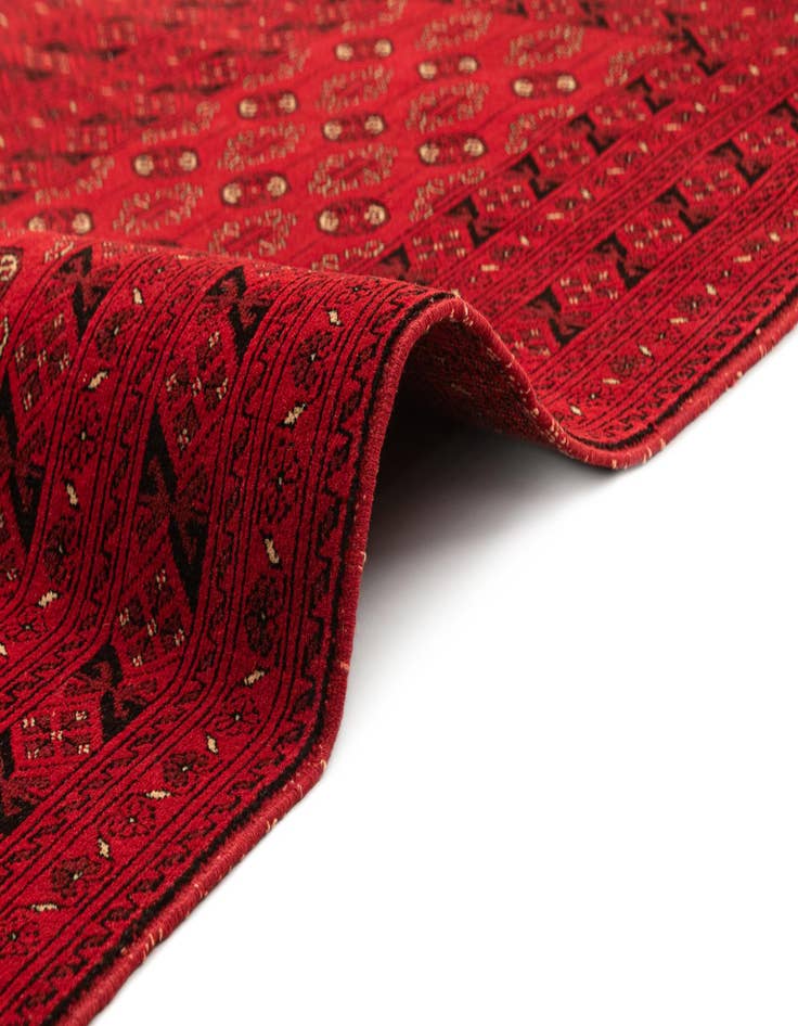 Detail image of  4' x 6'  Hand Knotted Afghan Akhche Wool Rug