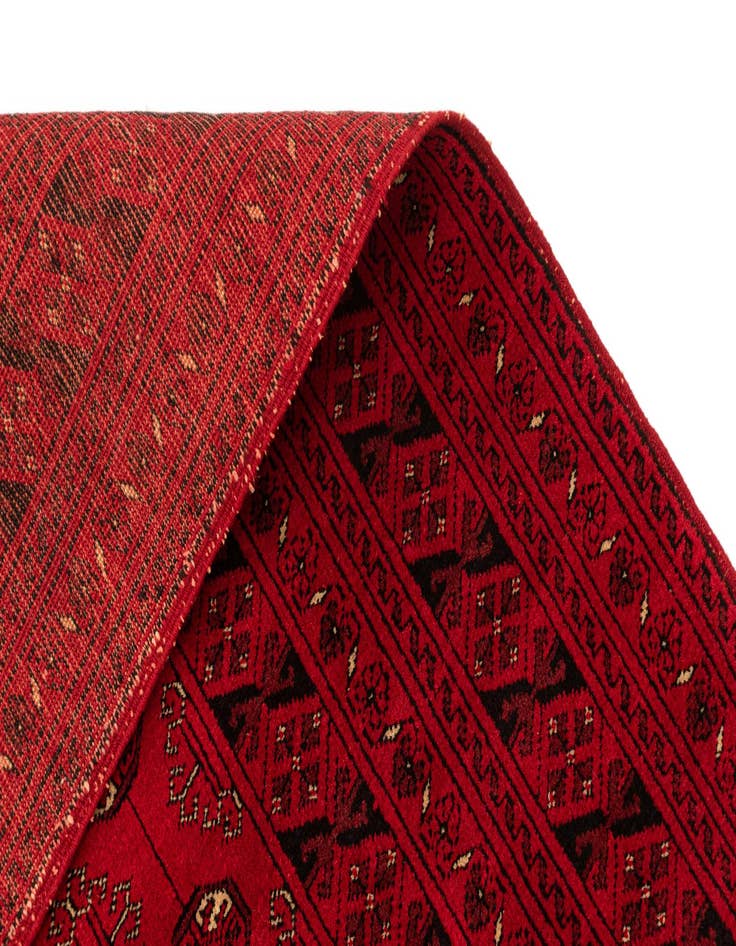 Detail image of  4' x 6'  Hand Knotted Afghan Akhche Wool Rug