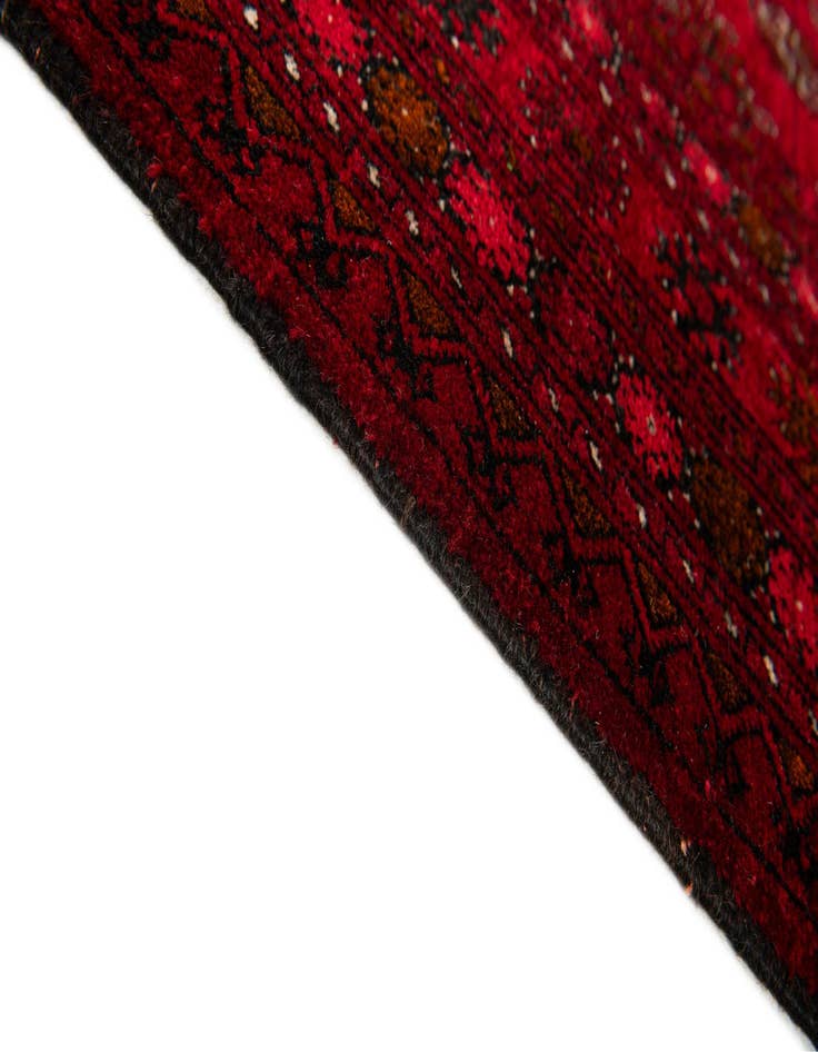 Detail image of  4' 1 x 6' 5  Hand Knotted Afghan Akhche Oriental Wool Rug