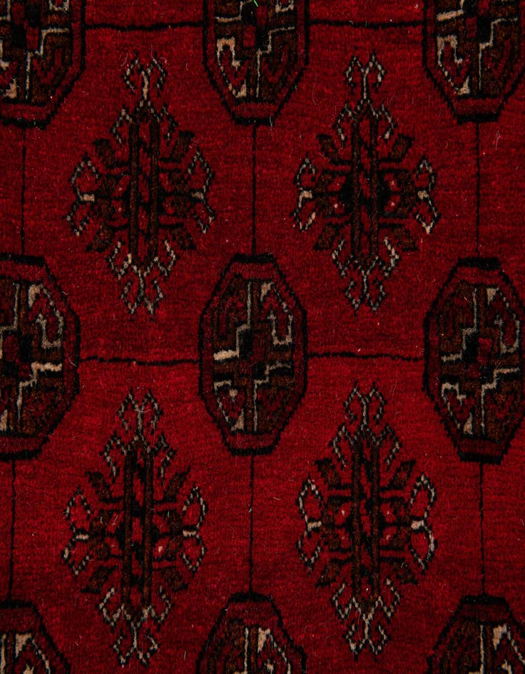 Detail image of  4' 1 x 6' 5  Hand Knotted Afghan Akhche Oriental Wool Rug