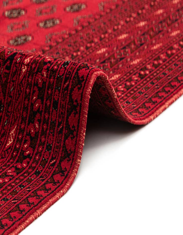 Detail image of  6' 6 x 10' 1  Hand Knotted Afghan Akhche Oriental Wool Rug