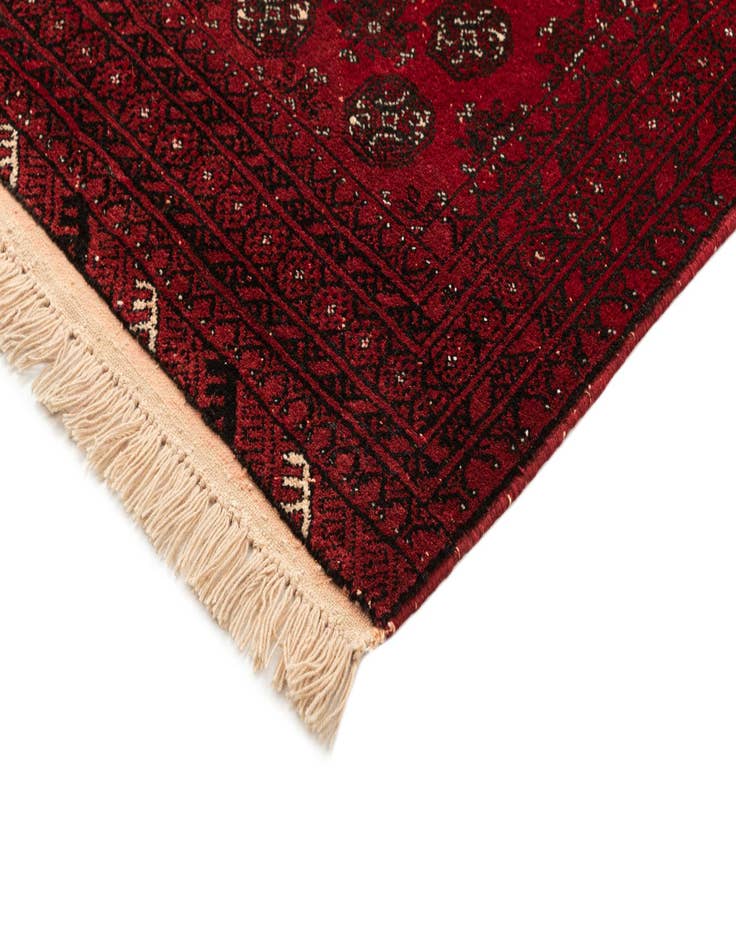 Detail image of  3' 3 x 5'  Hand Knotted Afghan Akhche Wool Rug