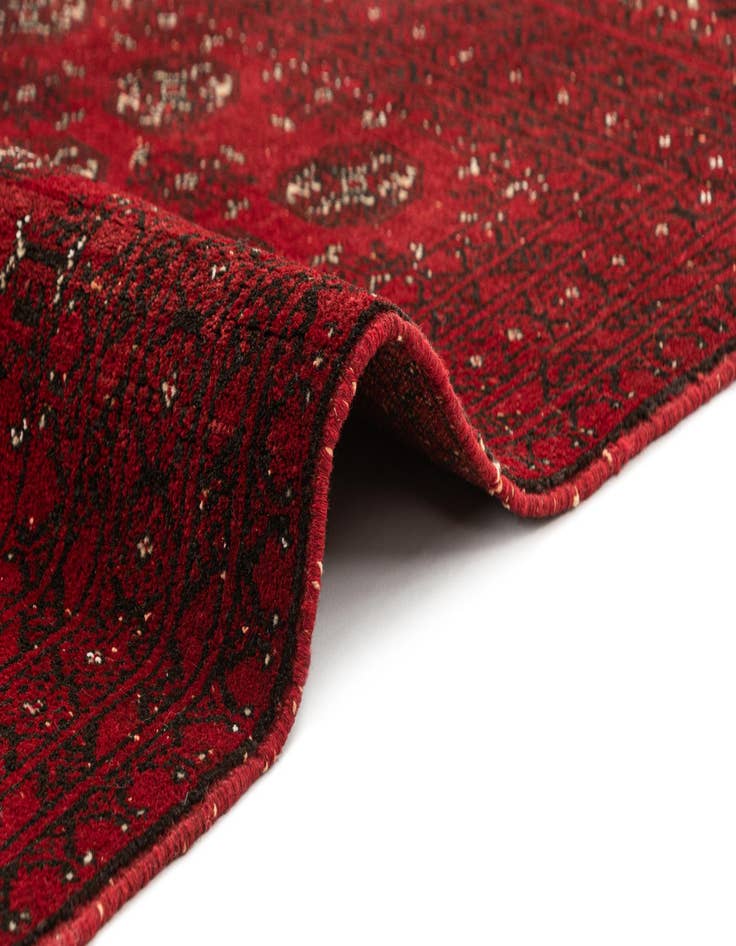 Detail image of  3' 3 x 5'  Hand Knotted Afghan Akhche Wool Rug