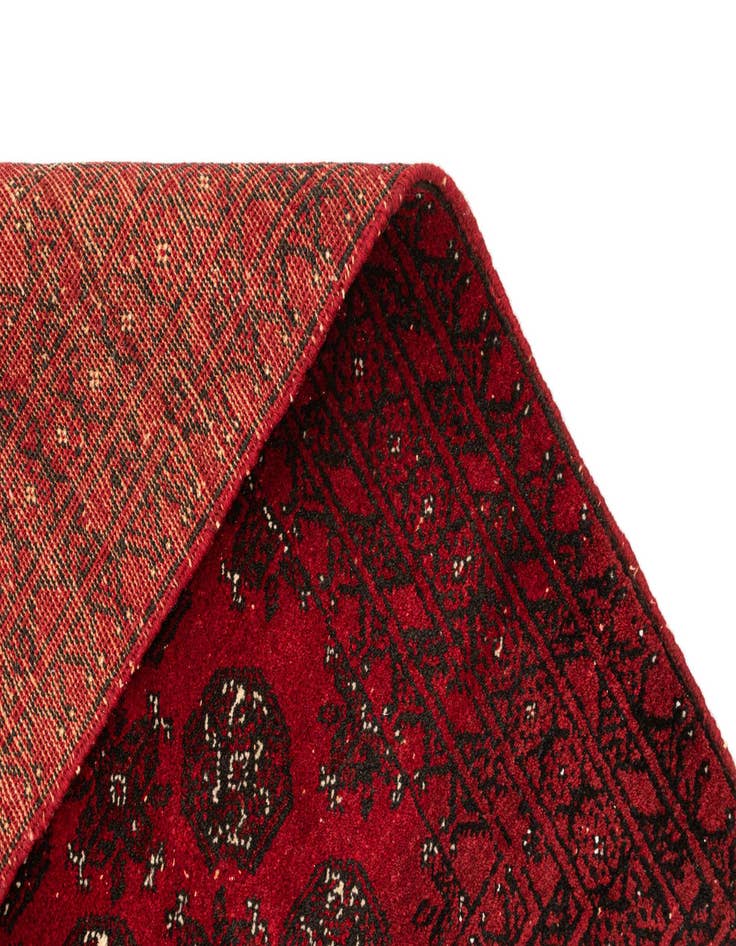 Detail image of  3' 3 x 5'  Hand Knotted Afghan Akhche Wool Rug