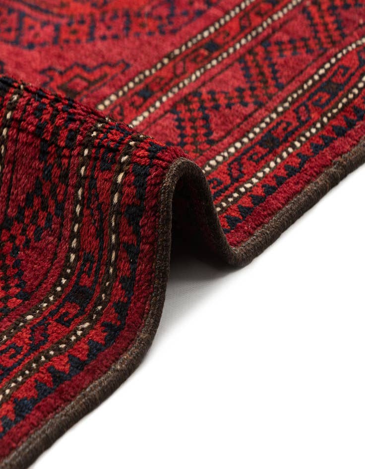 Detail image of  4' 10 x 9' 1 Afghan Akhche Wool Rug