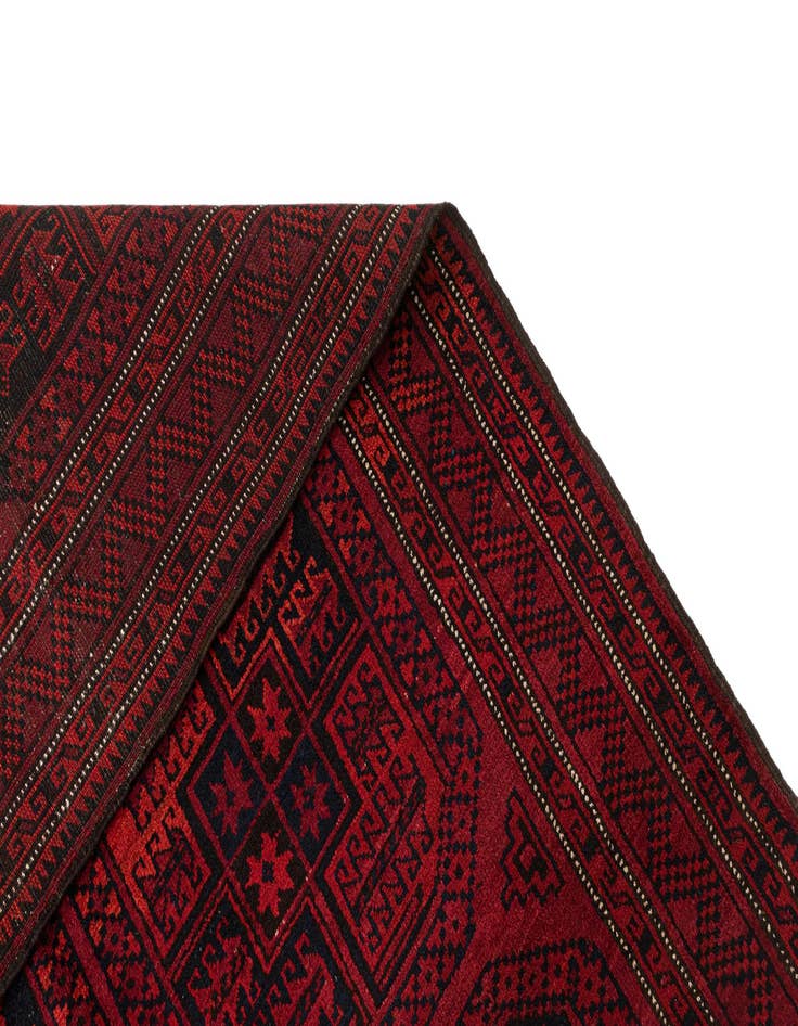 Detail image of  4' 10 x 9' 1 Afghan Akhche Wool Rug