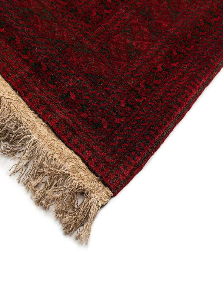 Detail image of  9' 9 x 12' 7  Hand Knotted Afghan Akhche Wool Rug