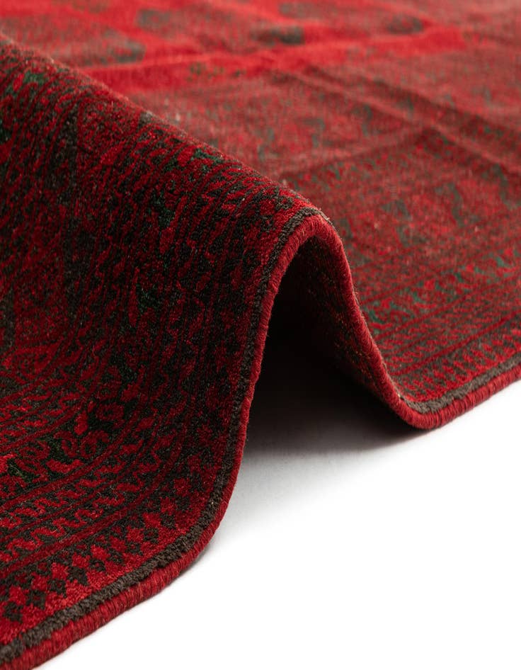 Detail image of  9' 9 x 12' 7  Hand Knotted Afghan Akhche Wool Rug