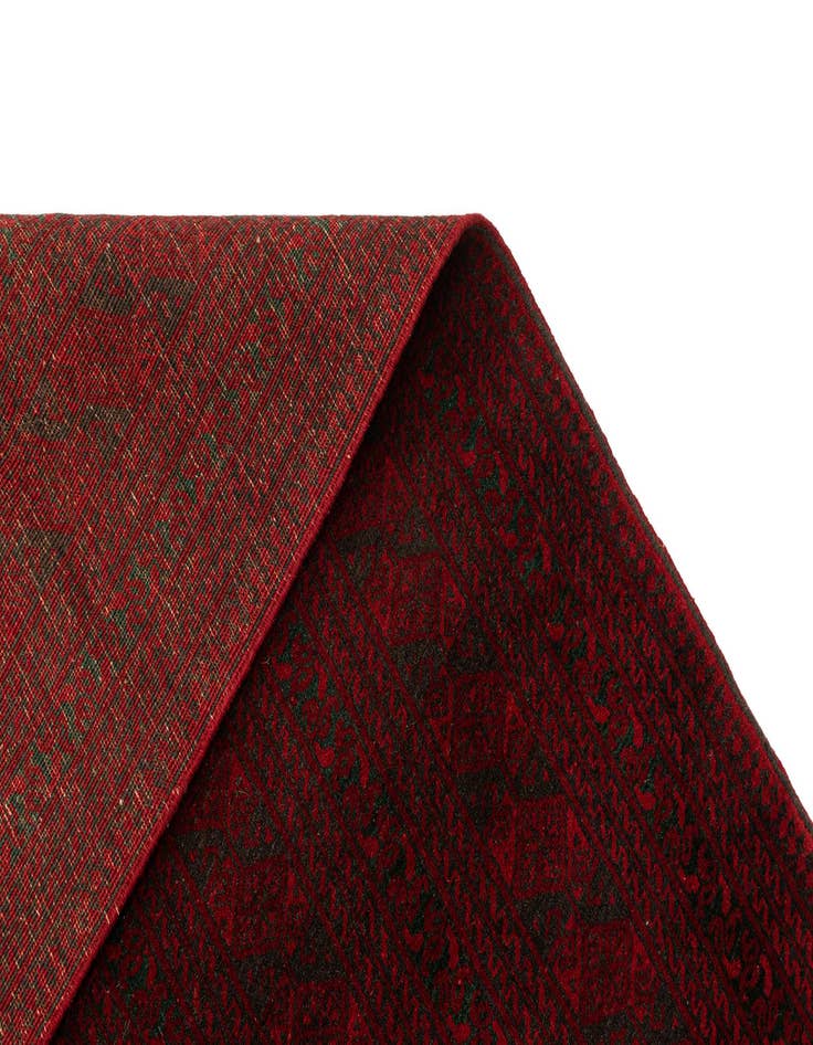 Detail image of  9' 9 x 12' 7  Hand Knotted Afghan Akhche Wool Rug