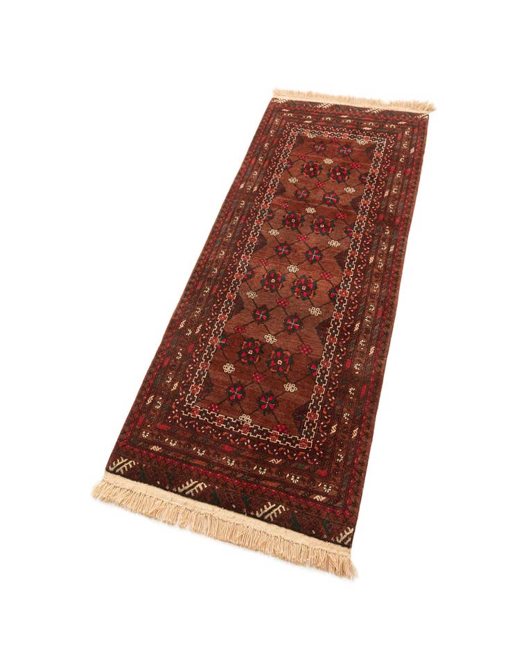 Detail image of  3' 5 x 6' 10  Hand Knotted Afghan Akhche Wool Rug