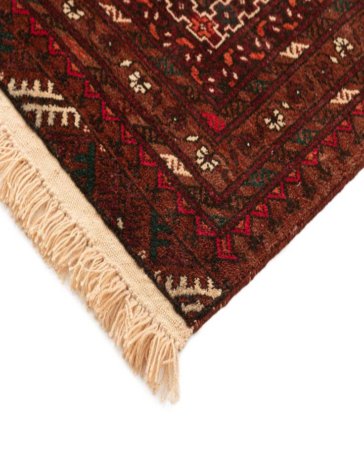 Detail image of  3' 5 x 6' 10  Hand Knotted Afghan Akhche Wool Rug