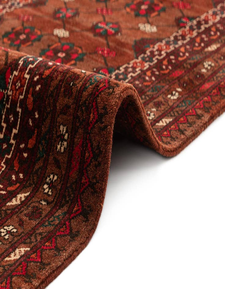 Detail image of  3' 5 x 6' 10  Hand Knotted Afghan Akhche Wool Rug