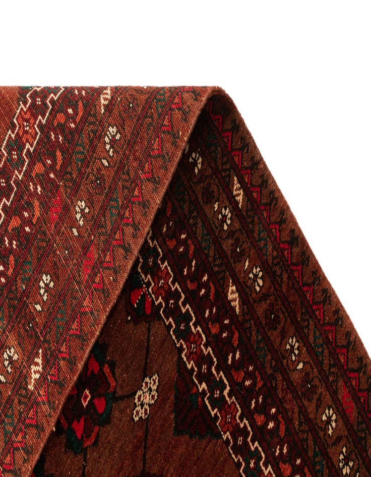 Detail image of  3' 5 x 6' 10  Hand Knotted Afghan Akhche Wool Rug