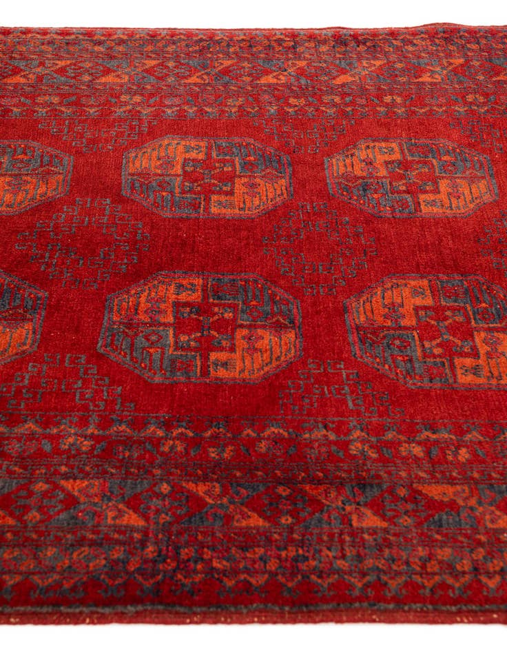 Detail image of  3' 5 x 6' 6  Hand Knotted Afghan Akhche Wool Rug