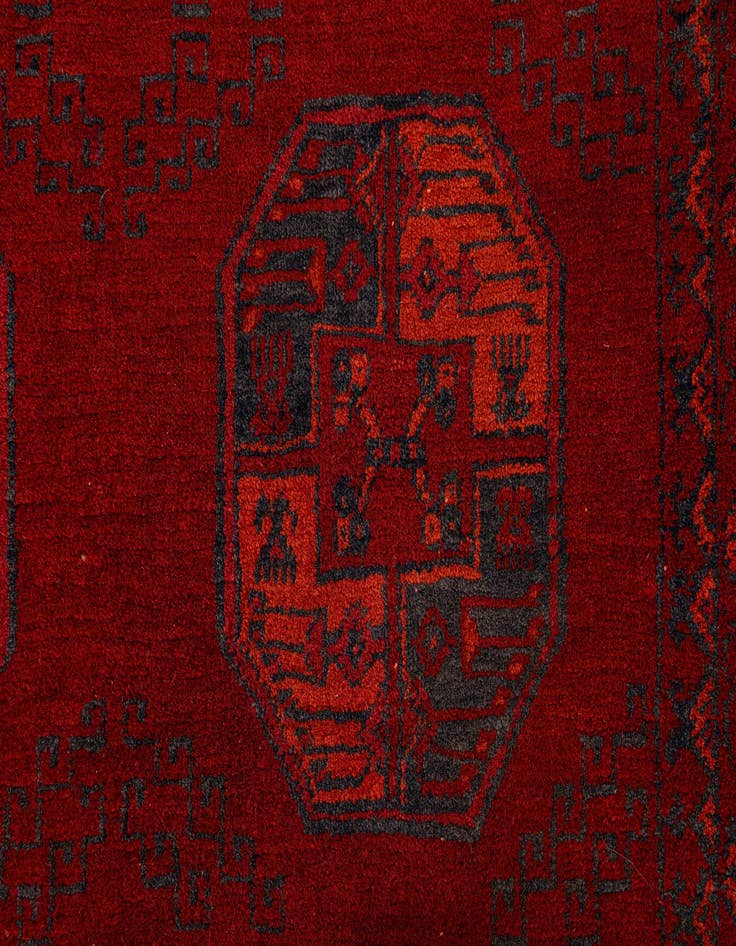 Detail image of  3' 5 x 6' 6  Hand Knotted Afghan Akhche Wool Rug