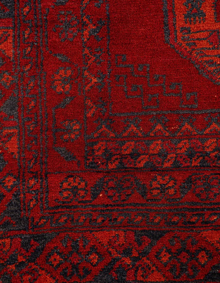 Detail image of  3' 5 x 6' 6  Hand Knotted Afghan Akhche Wool Rug