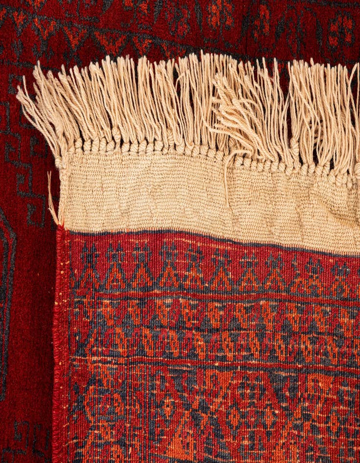 Detail image of  3' 5 x 6' 6  Hand Knotted Afghan Akhche Wool Rug