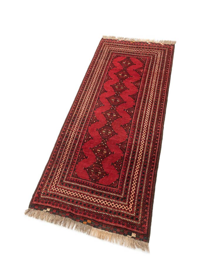 Detail image of  3' 10 x 6' 10  Hand Knotted Afghan Akhche Wool Rug