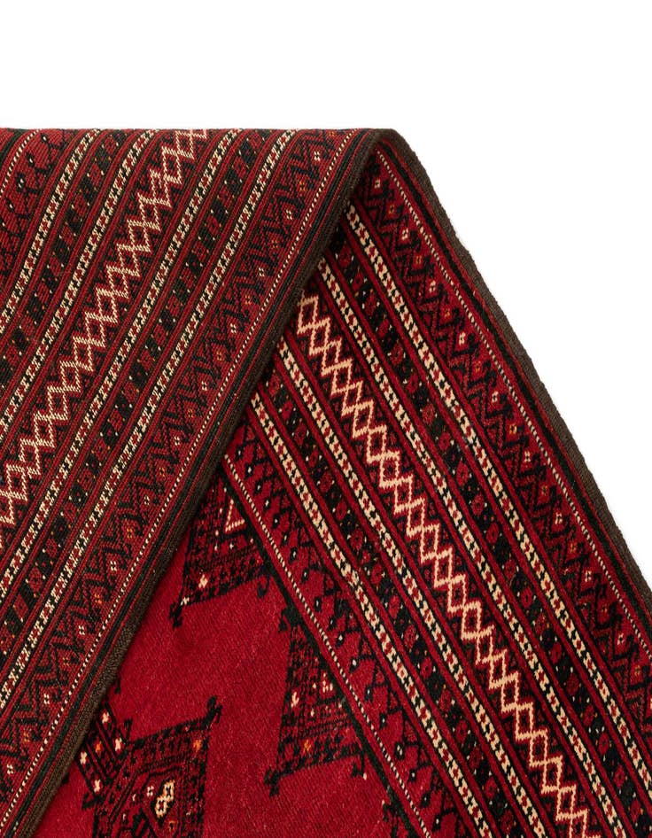 Detail image of  3' 10 x 6' 10  Hand Knotted Afghan Akhche Wool Rug