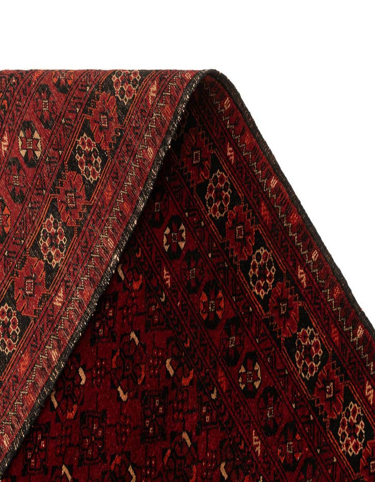 Detail image of  3' 5 x 6' 3  Hand Knotted Afghan Akhche Wool Rug