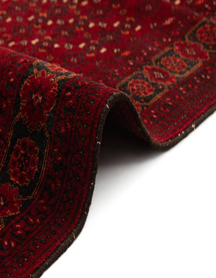 Detail image of  3' 5 x 6' 2  Hand Knotted Afghan Akhche Wool Rug