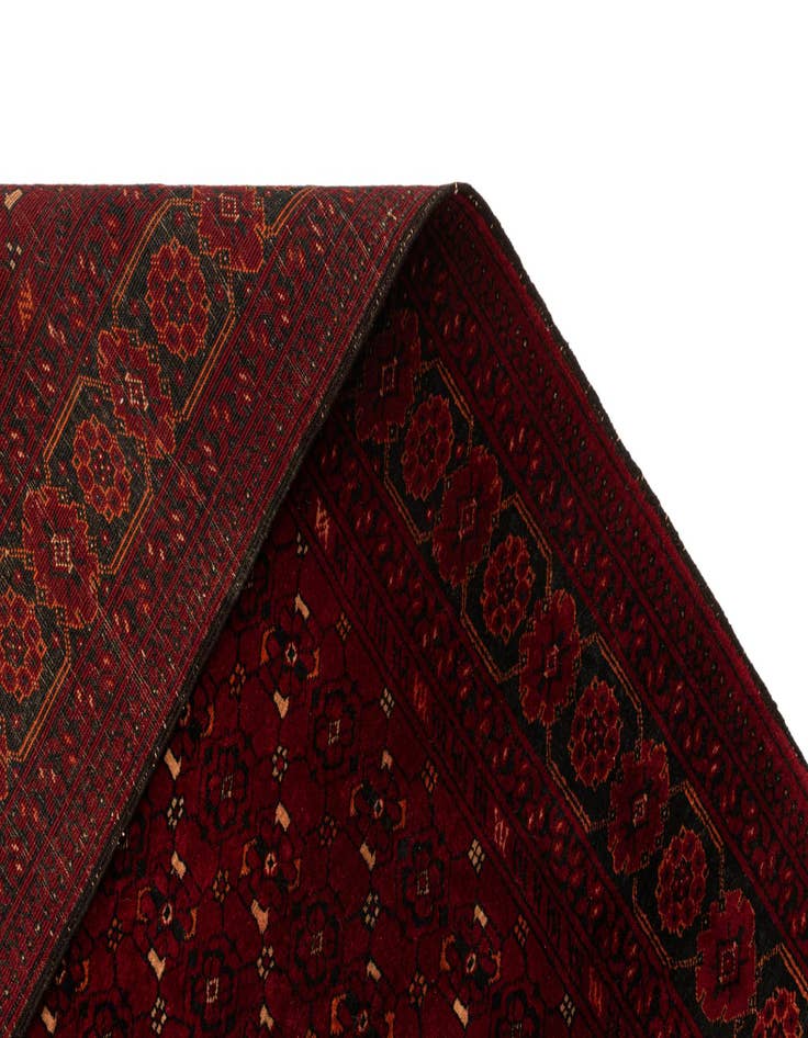 Detail image of  3' 5 x 6' 2  Hand Knotted Afghan Akhche Wool Rug