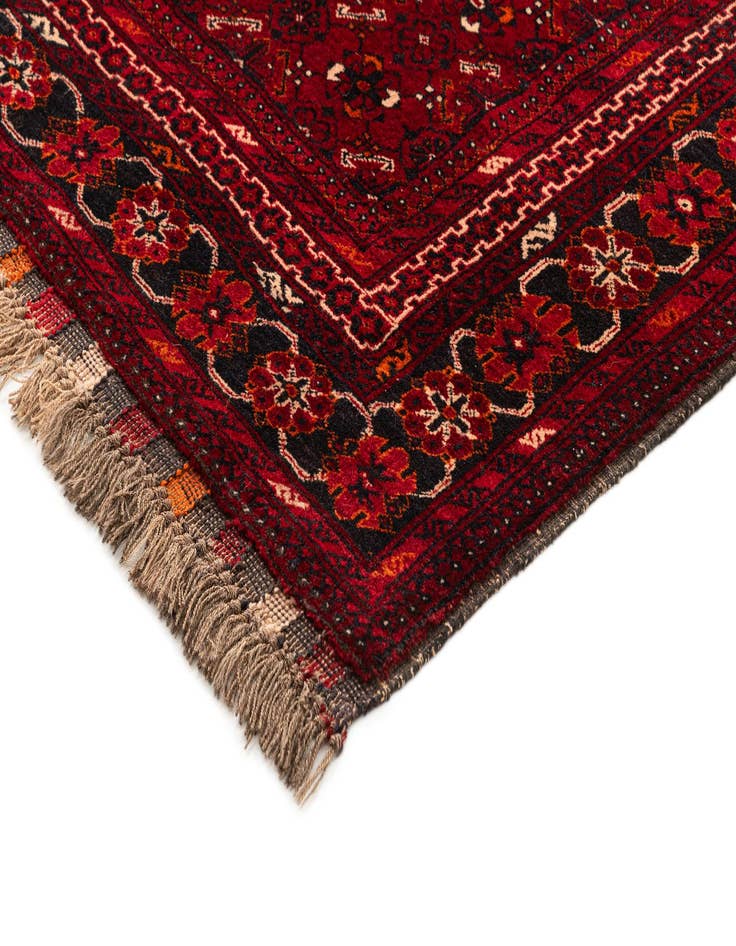 Detail image of  3' 5 x 6' 5  Hand Knotted Afghan Akhche Wool Rug